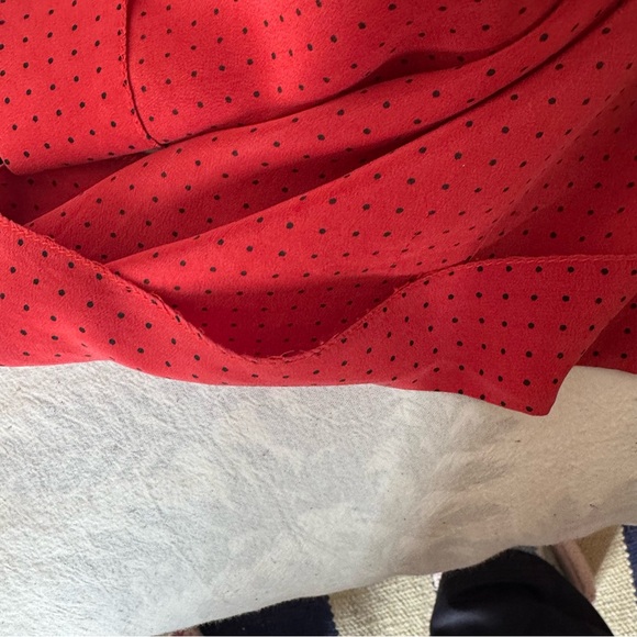 Vintage Red Bonwit Teller Silk Set - Picture 14 of 16